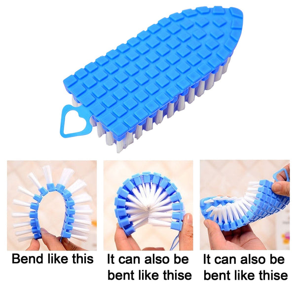 flexible plastic cleaning brush for home bathroom