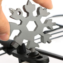 durable portable 18 in 1 snowflake multi tool snowflake bottle opener flat phillips screwdriver kit wrench 2