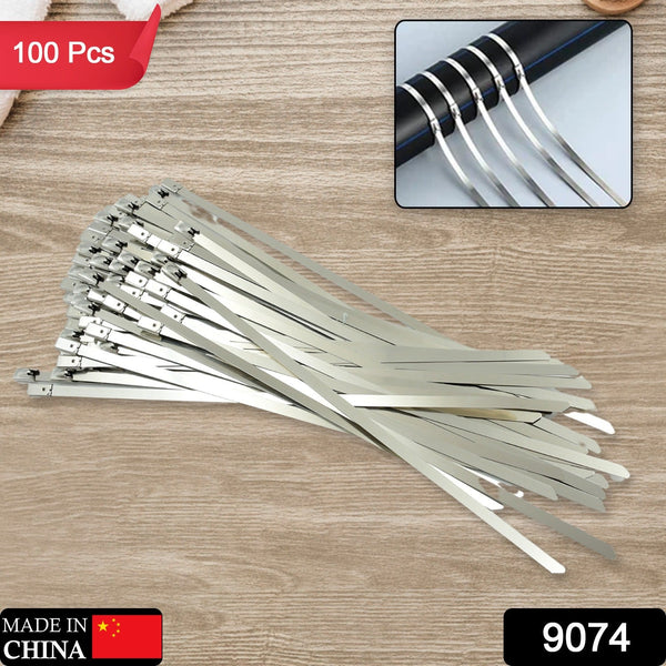stainless steel cable tie used for solar industrial and home improvement multipurpose high strength self locking zip ties multi purpose tie portable rustproof 100pcs wide application zip tie set for building 100 pcs set 4 6x200mm