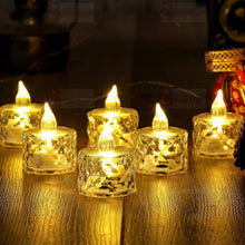 12 pcs flameless and smokeless decorative acrylic candles transparent led tea light candle for gifting house diwali christmas festival events decor candles 2