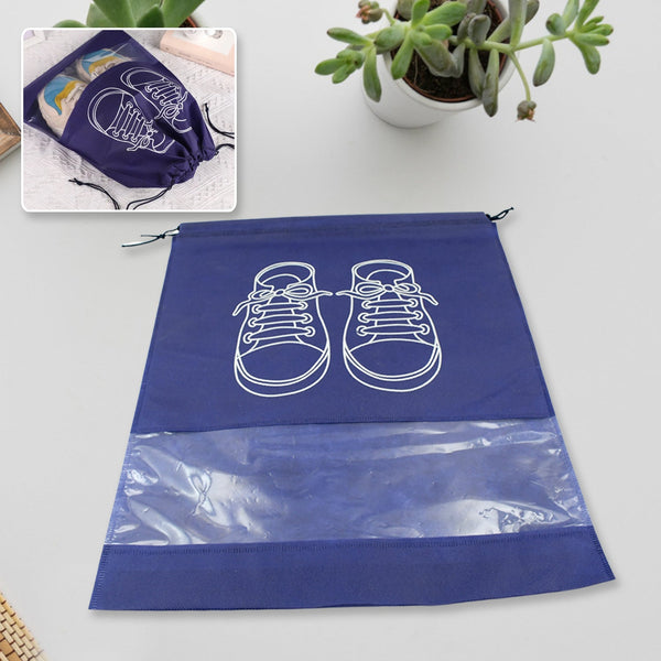 beach bag shoes storage bag closet organizer non woven travel portable bag waterproof pocket clothing classified hanging bag shoe bag luggage travel portable shoe pouch non woven transparent window 1 pc