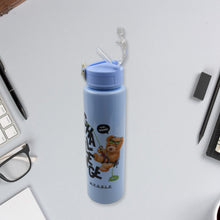 plastic water bottle 3pc set 3 different size bottle high quality water bottle plastic water bottle bpa free leak proof cartoon printed design for kids school for fridge office sports school gym yoga 3 pc set 1