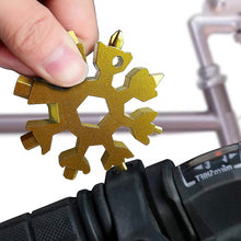 durable portable 18 in 1 snowflake multi tool snowflake bottle opener flat phillips screwdriver kit wrench