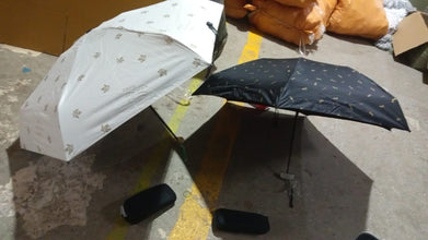 3 fold sun rain protection umbrella zip case