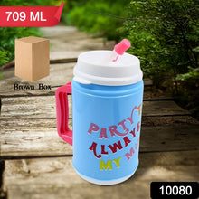 insulated mug with lid handle flexible straw with cap