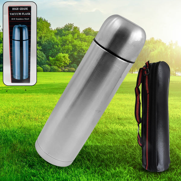 vacuum flask with cover 18 8 stainless steel hot and cold water bottle with push down lid double walled stainless steel bottle for travel home office school picnic 750 ml