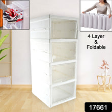 stackable multifunctional storage for clothes foldable drawer shelf basket utility cart rack storage organizer cart for kitchen pantry closet bedroom bathroom laundry 4 layer 1 pc