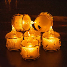 12 pcs flameless and smokeless decorative acrylic candles transparent led tea light candle for gifting house diwali christmas festival events decor candles