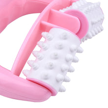 6405 manual round handle plastic 2 rollers massage roller cellulite roller for legs arms back muscle pain relief and muscle relaxation