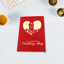 unique 3d pop up wedding wishing card 1pc