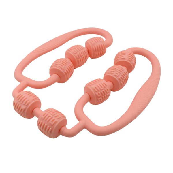 muscle massage roller 8 wheels relieve soreness leg muscle roller fitness roller muscle relaxer massage roller ring clip all round massaging uniform force elastic pp drop shaped for home use 1 pc