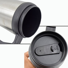 stainless steel vacuum glass insulated glass coffee cupswith lid handle 1 pc