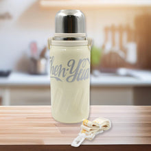 stainless steel vacuum insulated water bottle leak proof flask for tea coffee reusable water bottle with hanging strap bottle for hot cold drinks wide mouth water flask 1200 ml