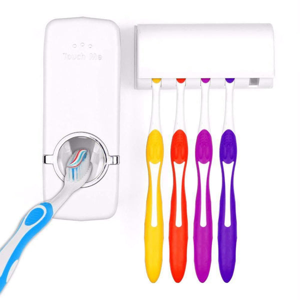toothpaste dispenser tooth brush holder