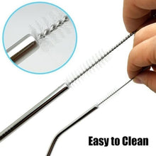 stainless steel straws brush