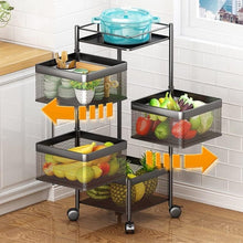 metal high quality kitchen trolley kitchen organizer items and kitchen accessories items for kitchen rack square design for fruits vegetable onion storage kitchen trolley with wheels 4 layer 3 layer