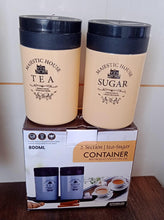 5639 accurate seal tea sugar coffee container 3 pcs plastic damru shaped tea coffee sugar canisters jar new airtight food seal containers for salt dry fruit grocery 2 section 3 pcs set 800 ml