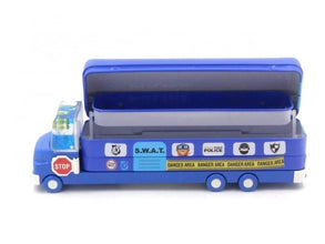 double decker magic truck compass multi level metal truck compass pencil case with movable wheels sharpener mix design 1