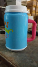 insulated mug with lid handle flexible straw with cap