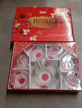 8234 rose glass bowl 7pc set