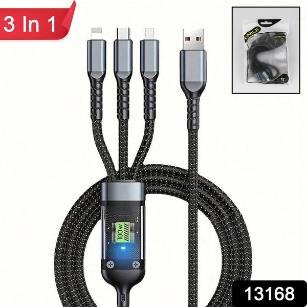 13168 100w 3in1 fast charging cable