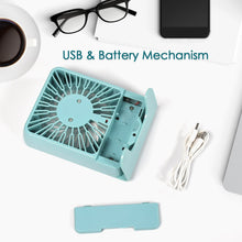 portable desk fan 3 step speed setting