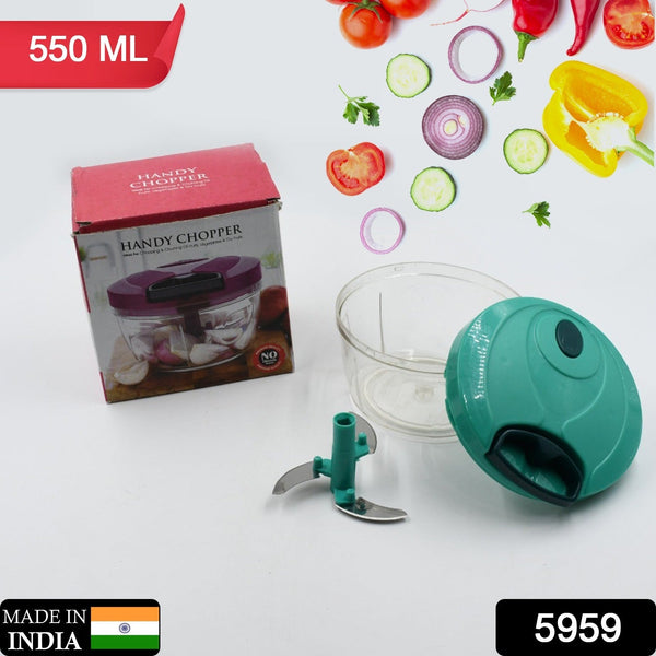 5959 handy mini plastic vegetable chopper cutter onion chopper vegetables for kitchen accessories with 3 blades