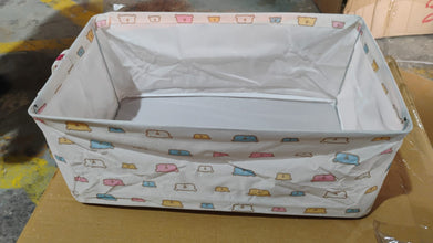 12627 foldable storage box withhandles cotton and linen storage bins and baskets organizer for nursery closet bedroom home 45 cm