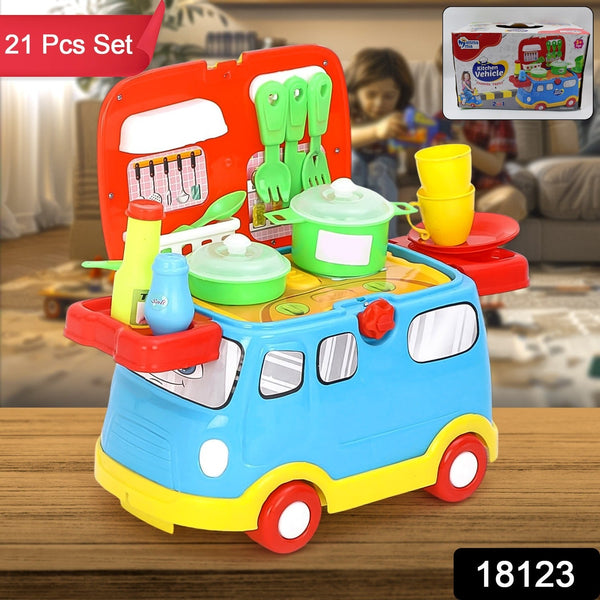 kitchen vehicle set toy for kids 21pcs