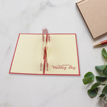 unique 3d pop up wedding wishing card 1pc