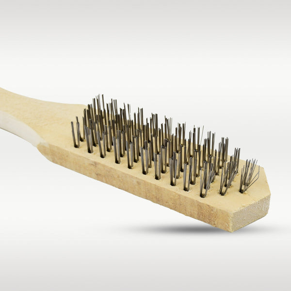 wooden handle steel wire brush 1 pc