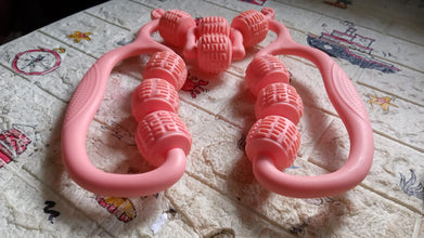 muscle massage roller 10 wheels relieve soreness leg muscle roller fitness roller muscle relaxer massage roller ring clip all round massaging uniform force elastic pp drop shaped for home use 1 pc
