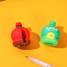 2 in 1 3d cold drink bottle shape rubber pencil sharpener and eraser set stationery for kids school boys girls birthday return gifts 24 pcs set 1 pc
