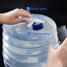 outdoor camping collapsible portable water container with carry handle tap valve large food grade