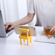 mobile phone holder mini chair cell phone stand portable smartphone dock cellphone holder for desktop design compatible with all mobile phones 1 pc