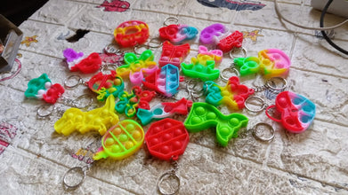 compact silicone keychain toys for kids