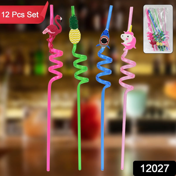 childrens plastic straws reusable plastic straws 12 pcs set mix design