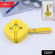 3 in 1 charger cable retractable type