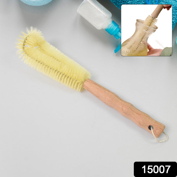 bottle brush with wooden handle