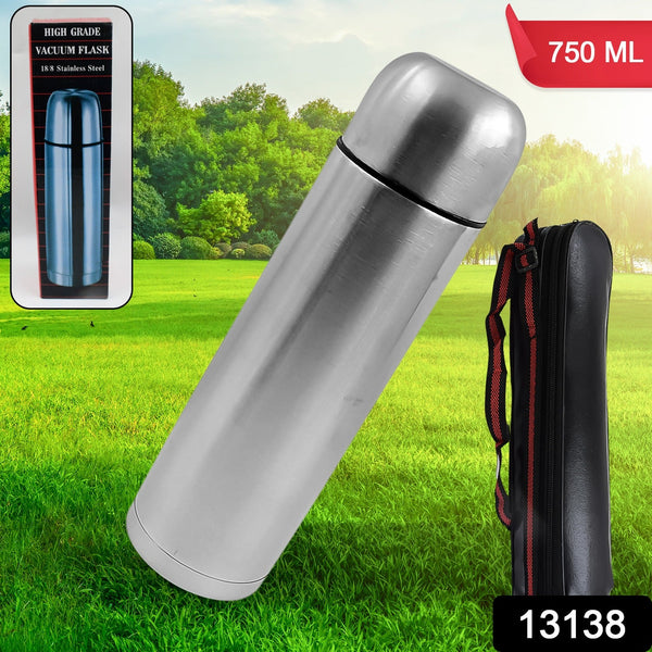vacuum flask with cover 18 8 stainless steel hot and cold water bottle with push down lid double walled stainless steel bottle for travel home office school picnic 750 ml