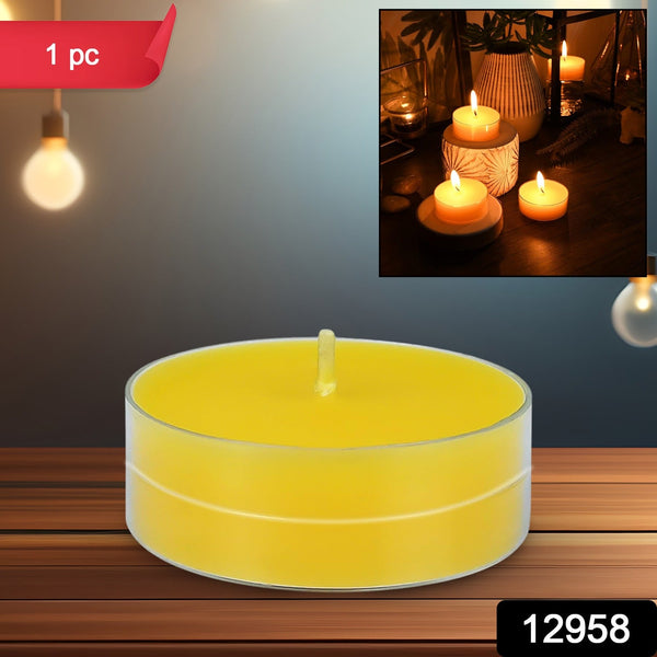12958 yellow tealight candle 1pc