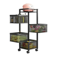 metal high quality kitchen trolley kitchen organizer items and kitchen accessories items for kitchen rack square design for fruits vegetable onion storage kitchen trolley with wheels 4 layer 3 layer