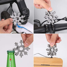 durable portable 18 in 1 snowflake multi tool snowflake bottle opener flat phillips screwdriver kit wrench 2