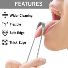 tongue cleaner for kids adults tongue scraper for bad breath maintain oral hygiene for daily use for fresh breath bacteria removal improved taste steel copper tongue cleaner 1 pc