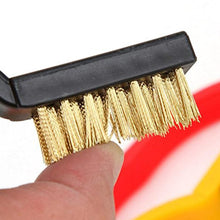 3pc mini wire brush set brass nylon stainless steel bristles household cleaning brush for gas stove smoke machine tool burner tiles tap rust removal welding slag dirt paint scrubbing 3 pcs set