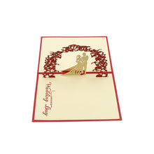 unique 3d pop up wedding wishing card 1pc