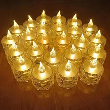 12 pcs flameless and smokeless decorative acrylic candles transparent led tea light candle for gifting house diwali christmas festival events decor candles 2