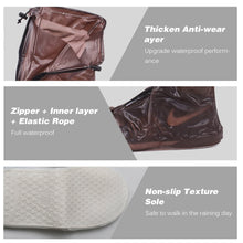 plastic shoes cover reusable anti slip boots zippered overshoes covers transparent waterproof snow rain boots for kids adult shoes for rainy season 1 pair small size