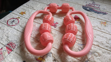 muscle massage roller 8 wheels relieve soreness leg muscle roller fitness roller muscle relaxer massage roller ring clip all round massaging uniform force elastic pp drop shaped for home use 1 pc