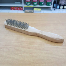 wooden handle steel wire brush 1 pc